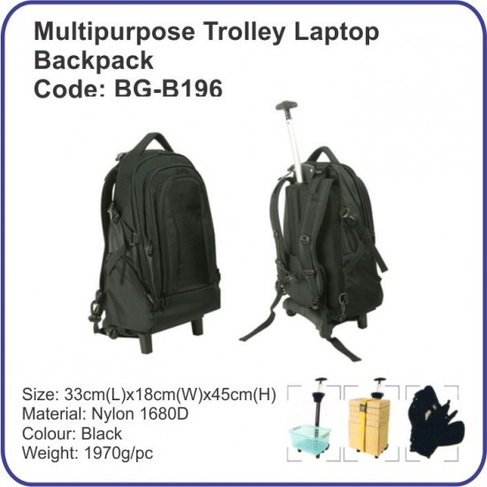 Multipurpose Trolley Laptop Backpack BG-B196