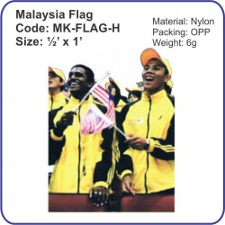 Malaysia Flag 1/2 x 1