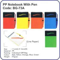 PP Notebook with pen BG-73A
