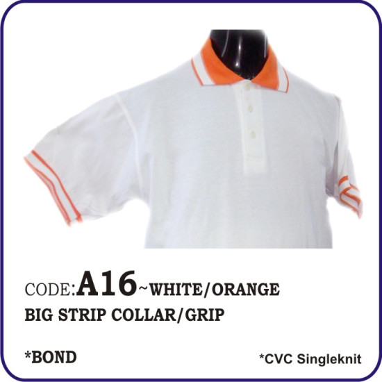 T-Shirt CVC A16 - white/orange 