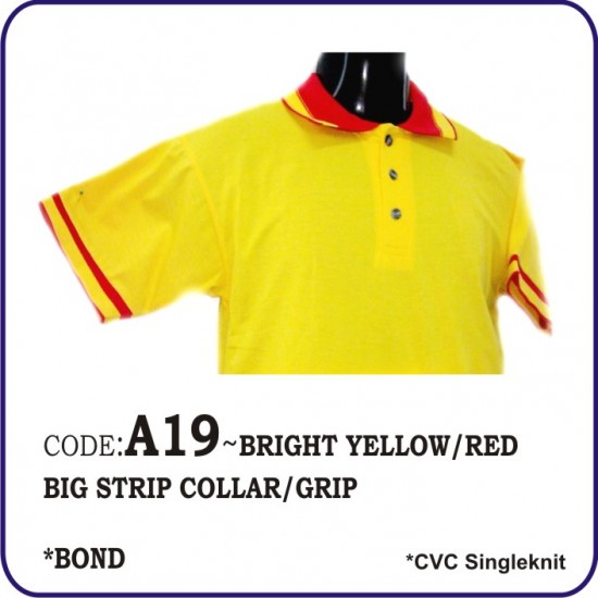 T-Shirt CVC A19 - Bright Yellow/Red