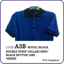 T-Shirt CVC A3B - Royal/Black