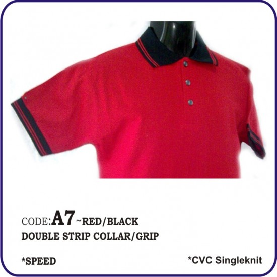 T-Shirt CVC A7 - Red/Black