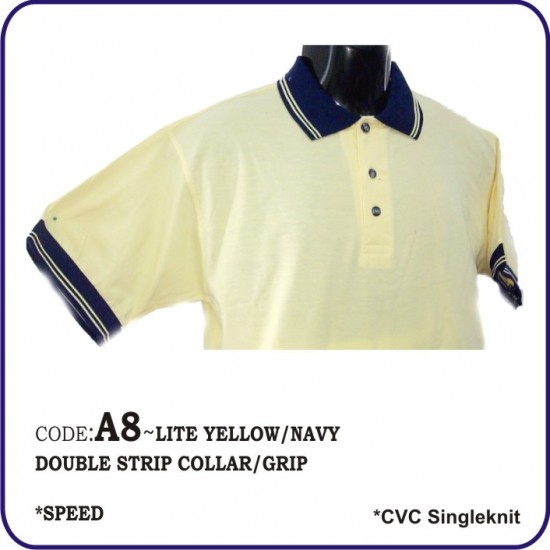 T-Shirt CVC A8 - Lite Yellow/Navy