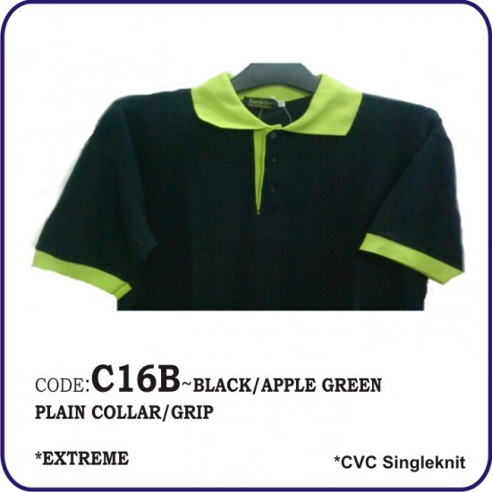 T-Shirt CVC C16B - Black/Apple Green