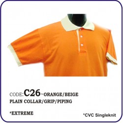 T-Shirt CVC C26 - Orange/Beige