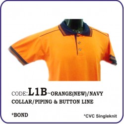 T-Shirt CVC L1B - Orange(NEW)/Navy