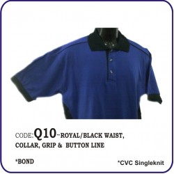 T-Shirt CVC Q10 - Royal/Black