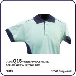 T-Shirt CVC Q15 - White/Purple