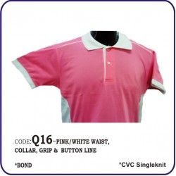 T-Shirt CVC Q16 - Pink/White