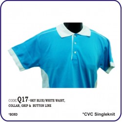 T-Shirt CVC Q17 - Skyblue/White