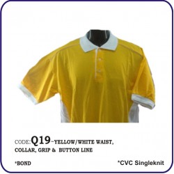 T-Shirt CVC Q19 - Yellow/White