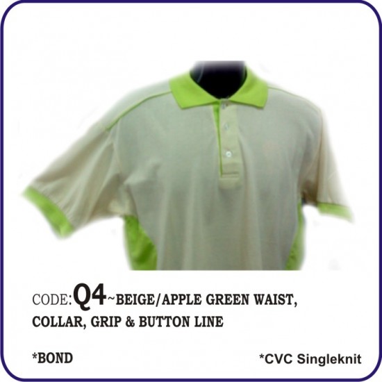 T-Shirt CVC Q4 - Beige/Apple Green