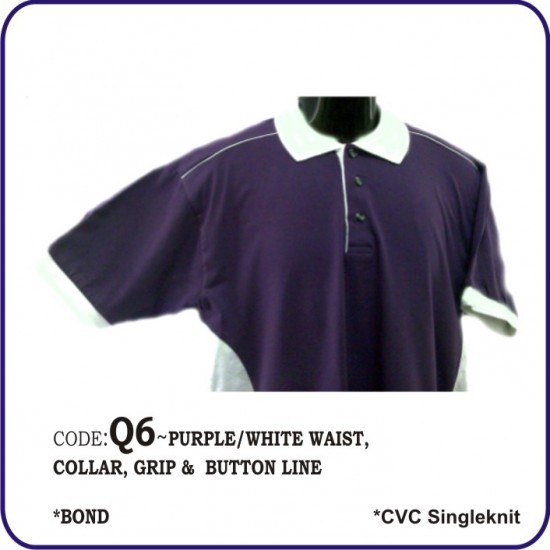 T-Shirt CVC Q6 - Purple/White