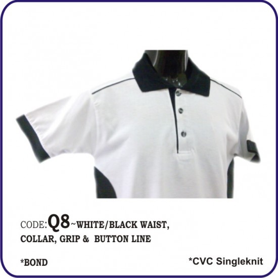 T-Shirt CVC Q8 - White/Black