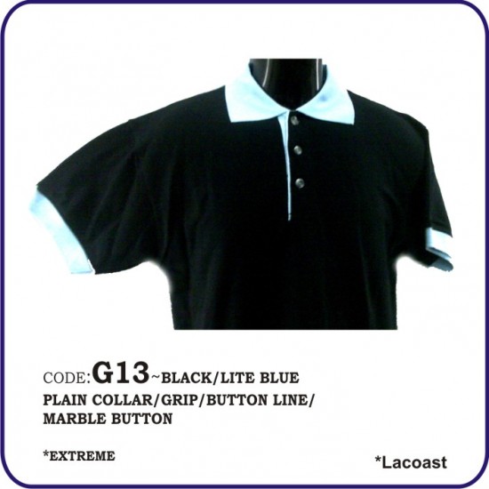 T-Shirt Lacoast G13 - Black/Lite Blue